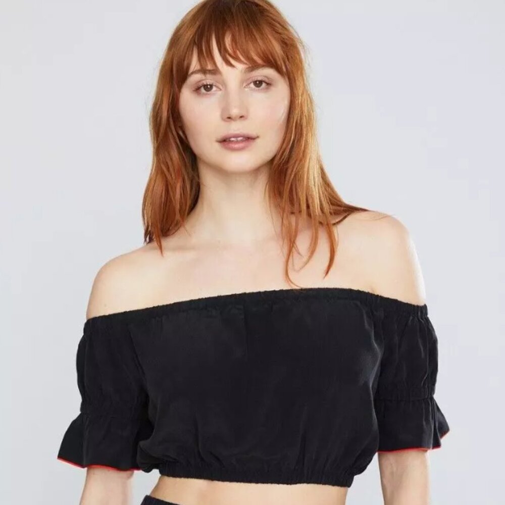 Ganni Grace Silk Top Size 34